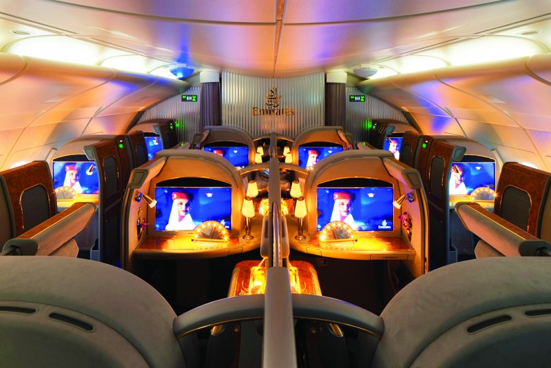 Первый класс Emirates Airlines a380