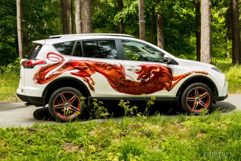 Аэрография Toyota rav4