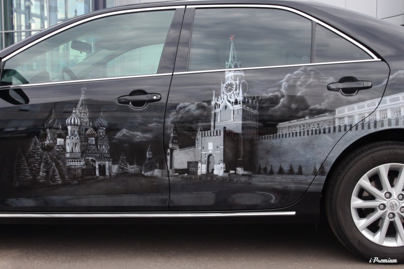 Аэрография на стекле автомобиля