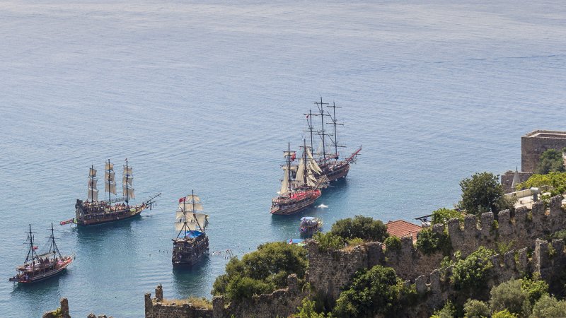 Турция море парусник