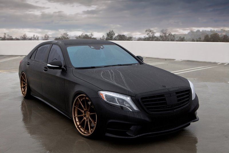 Mercedes w222 чёрный матовый