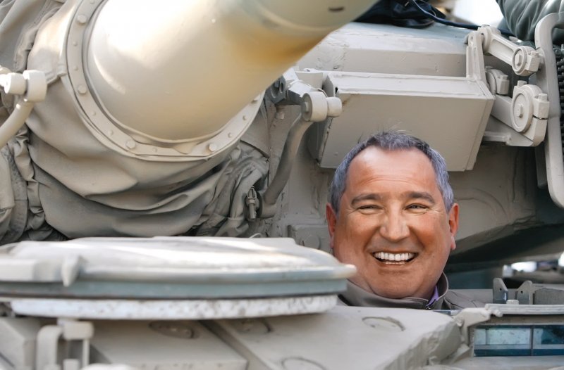 Рогозин в танке