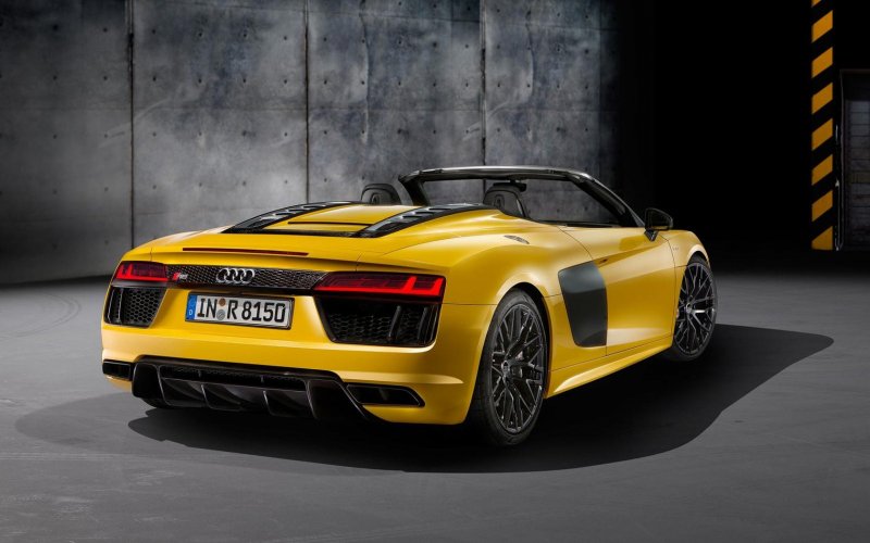 Ауди r8 Spyder желтая