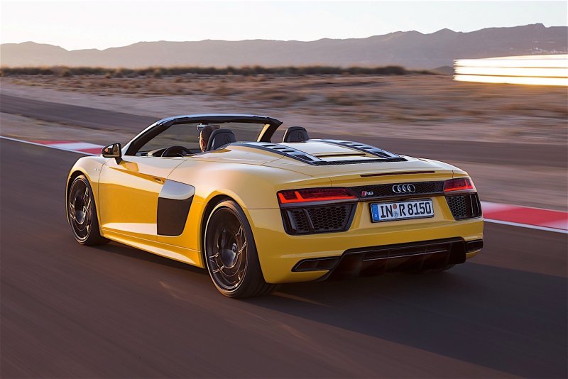 Ауди r8 Spyder желтая