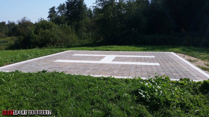 Вертолетная площадка из плит
