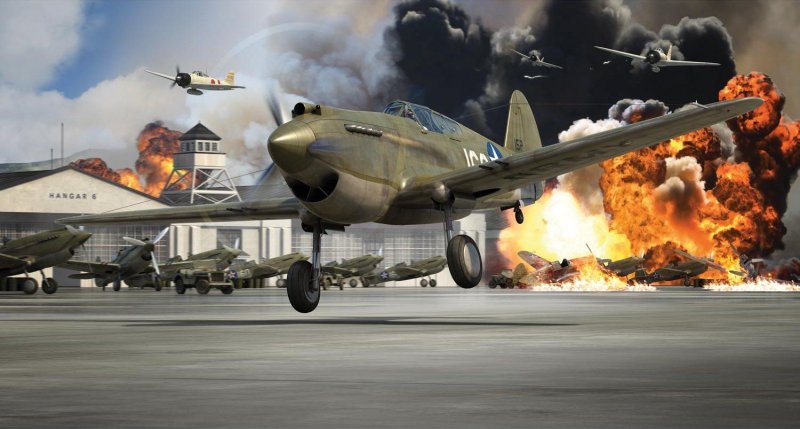 Curtiss p-40b Tomahawk в цеху
