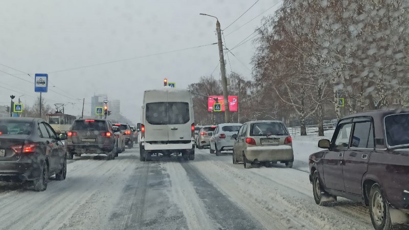 Пробка в Москве из машины