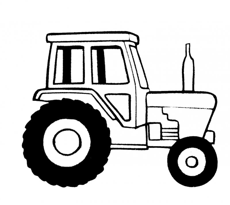 Раскраска трактор John Deere