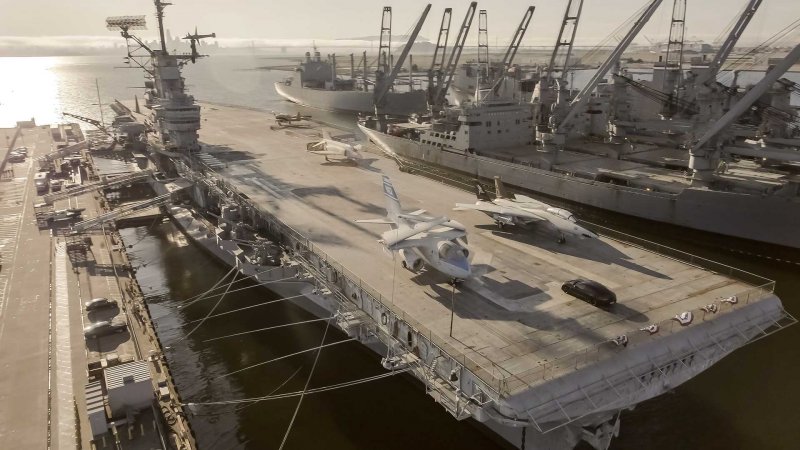 Палуба авианосца США