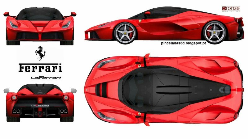 Ferrari LAFERRARI вид сбоку