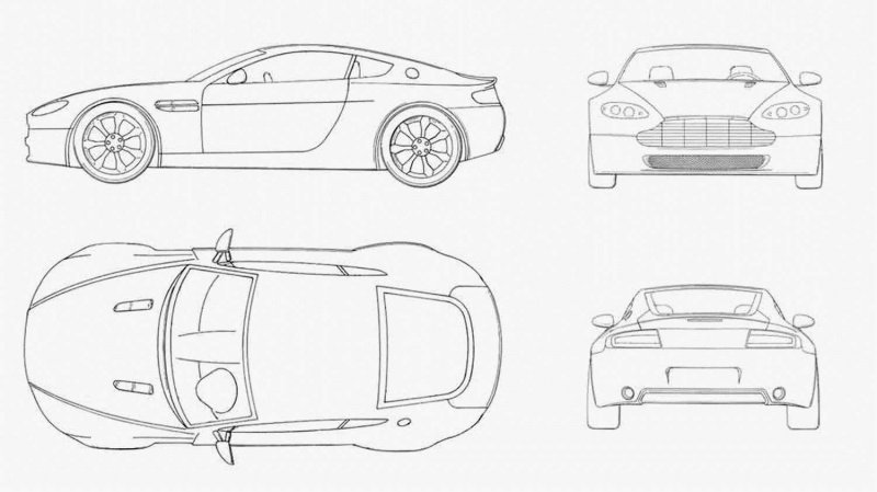 Aston Martin 2019 чертеж