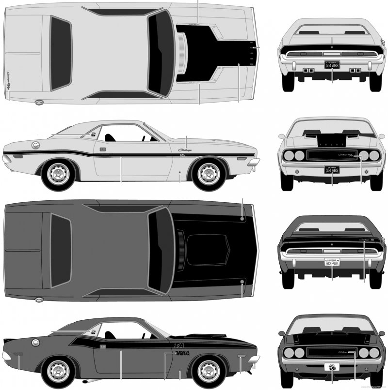 Dodge Challenger 1970 Blueprint