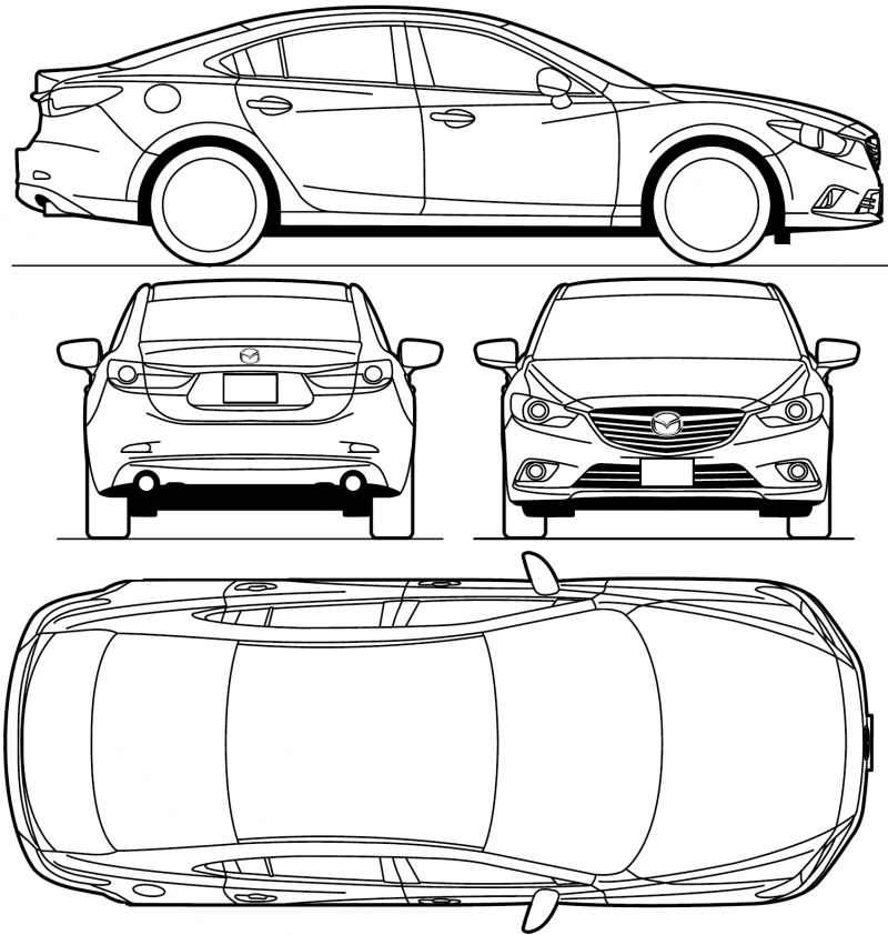 Изображение автомобиля схематическое