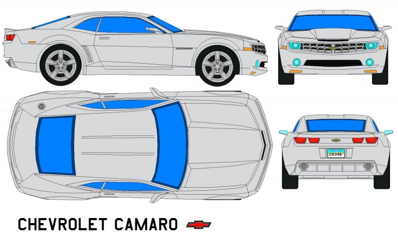 Chevrolet Camaro SS 1967 чертежи