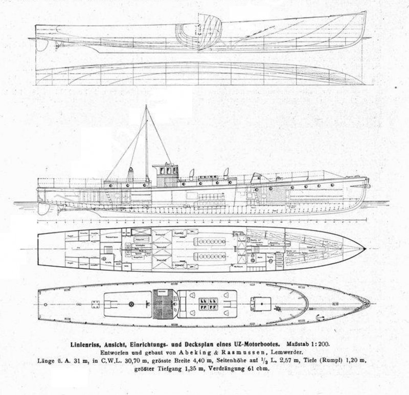 U Boat u-139 чертежи