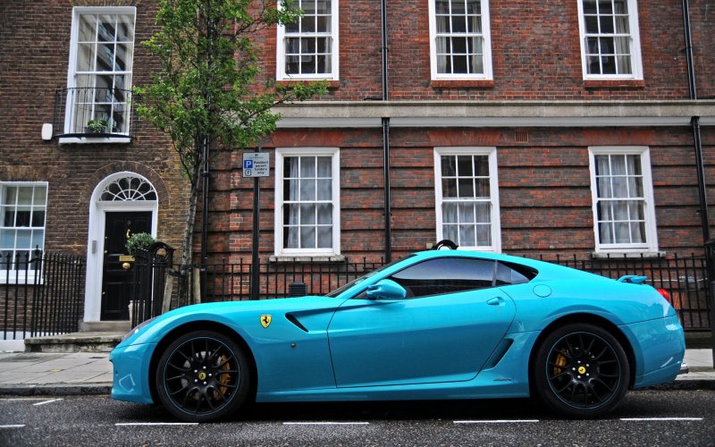 Ferrari 599 GTB Fiorano темно синий цвет