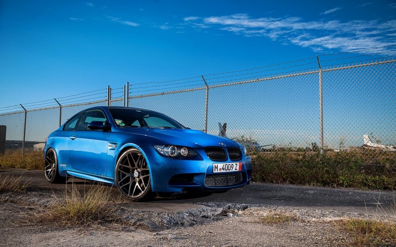 BMW m3 Blue Front