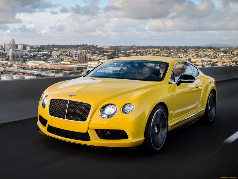 Bentley Continental gt желтый