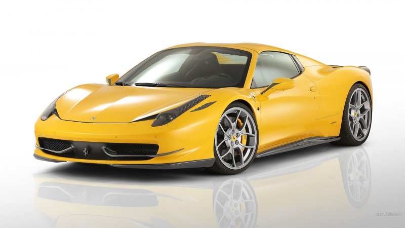 Феррари 458 Спайдер желтый