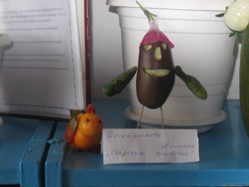 Машинка из кабачка для детского сада