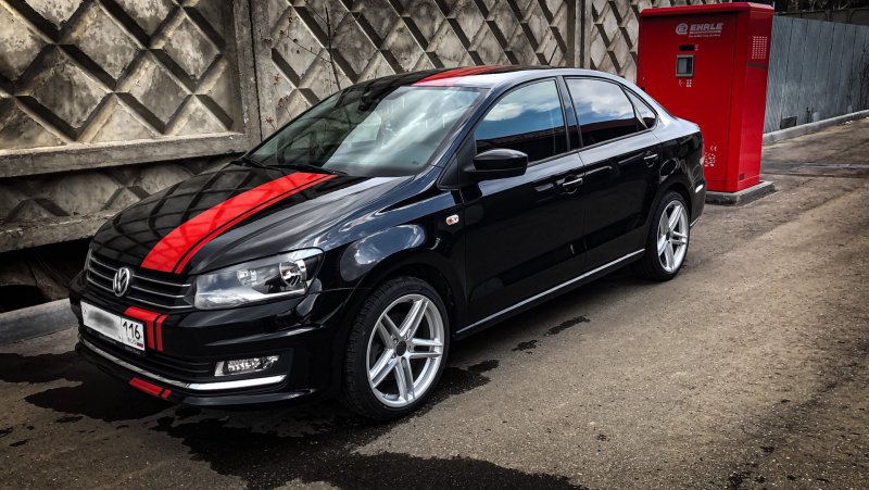 Volkswagen Polo sedan 2018 черный