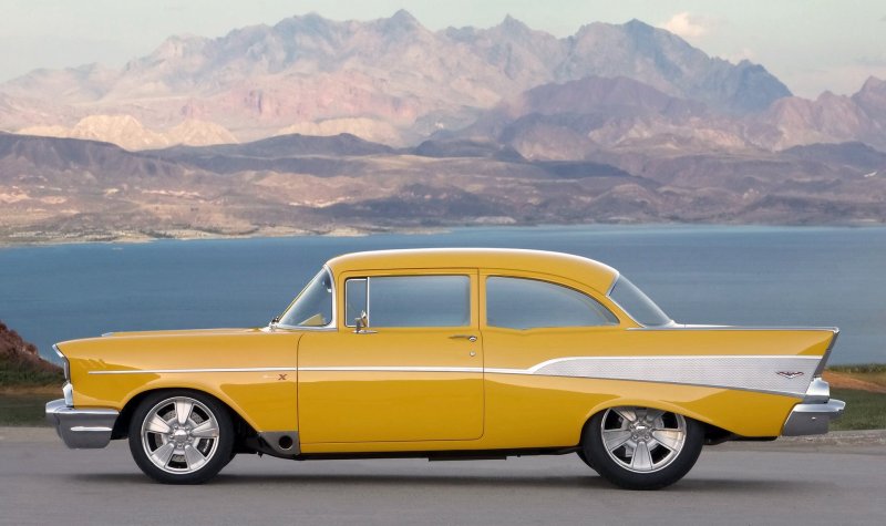 Chevrolet Bel Air 1957 жёлтый
