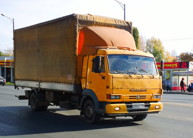 КАМАЗ 4308 синий тент
