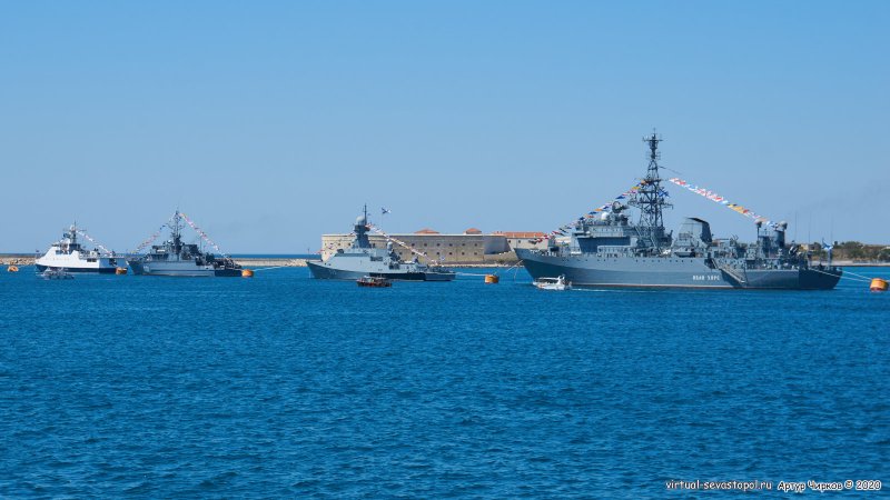 Севастополь корабли Черноморского флота на рейде