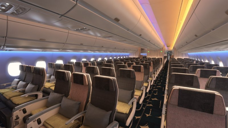 Заводской салон Airbus a350