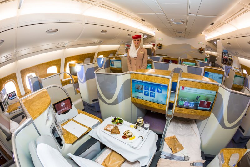 Emirates Airlines a380 бизнес класс