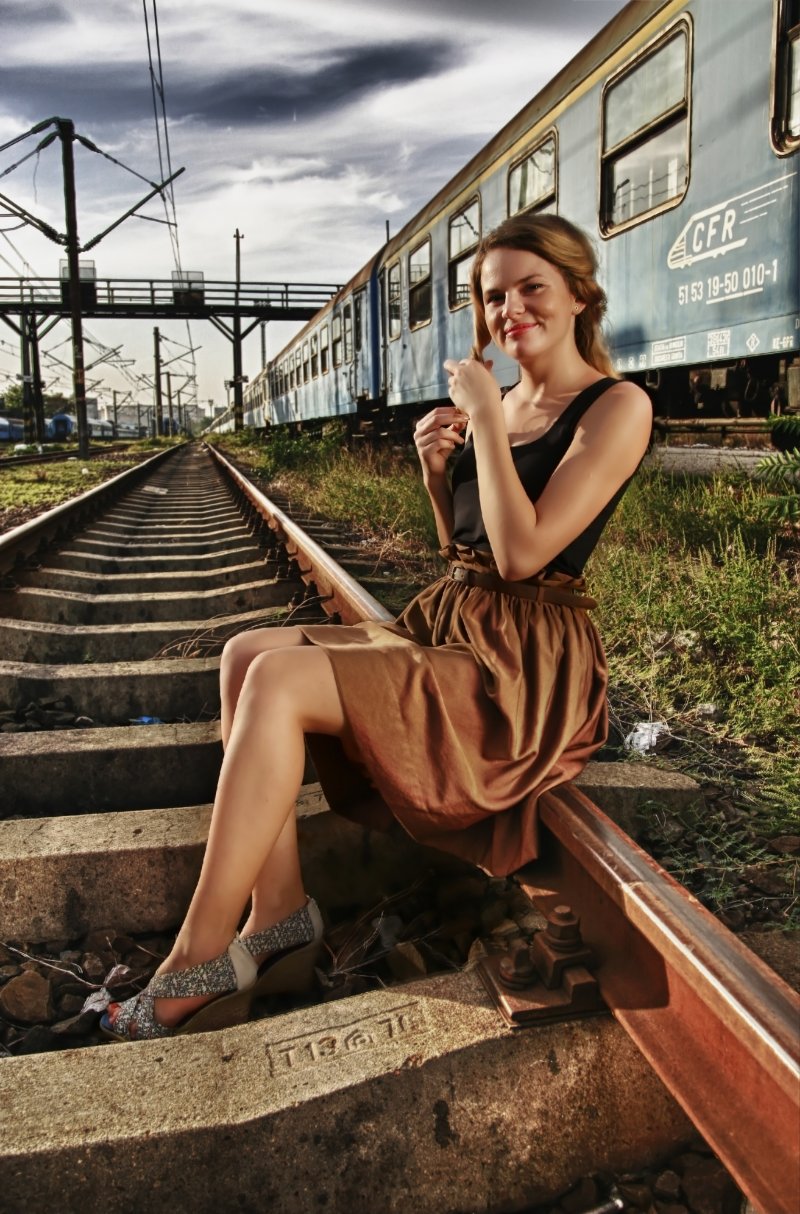 Фотосессия на железной дороге