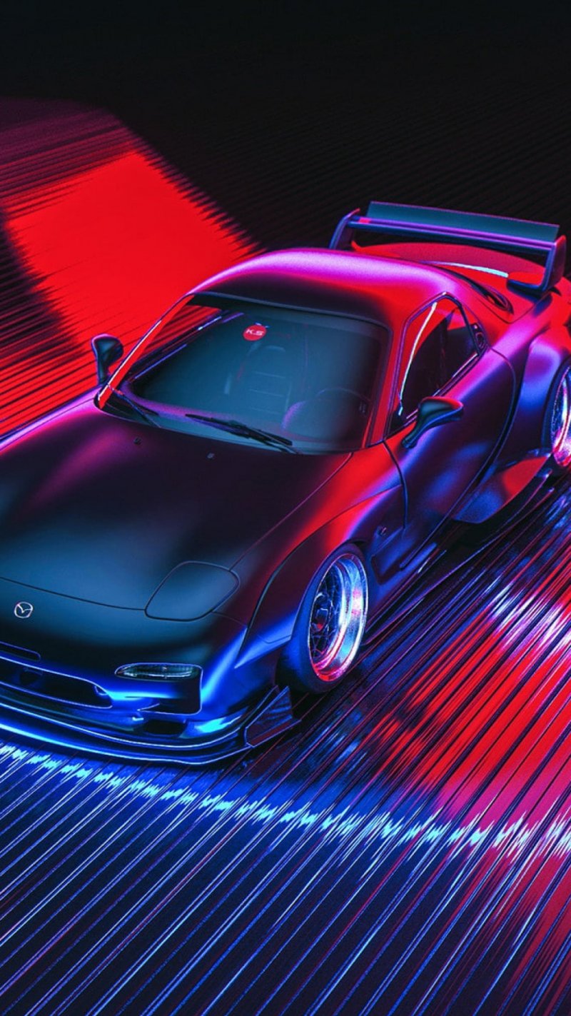 Мазда RX 7 неоновая