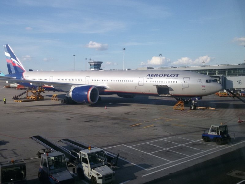 Боинг 777 Аэрофлот в Шереметьево