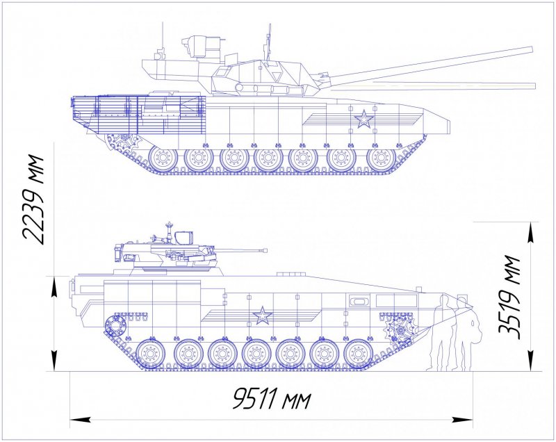 Чертеж танка т 14 армата