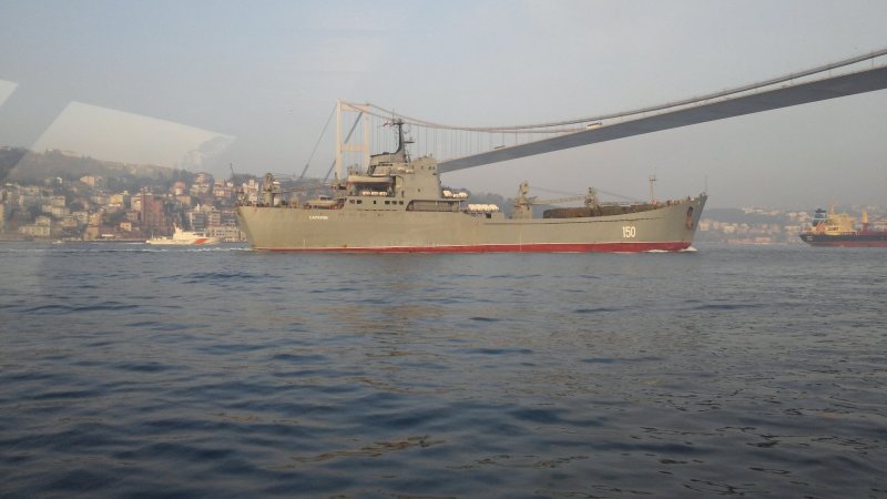 Проход Адмирала Кузнецова через Босфор видео