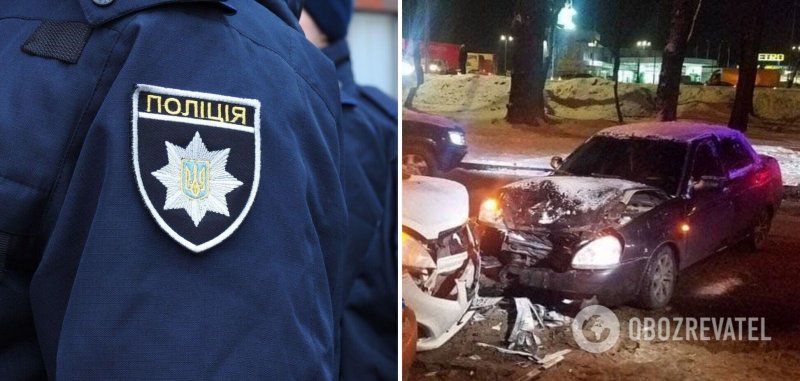 Полицейский УАЗИК ночью
