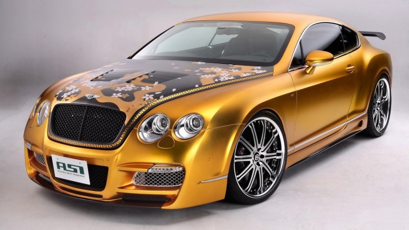 Bentley Continental золотой