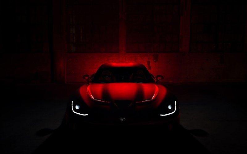 Dodge Viper в темноте