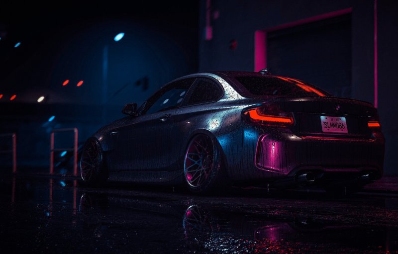 BMW m5 неон