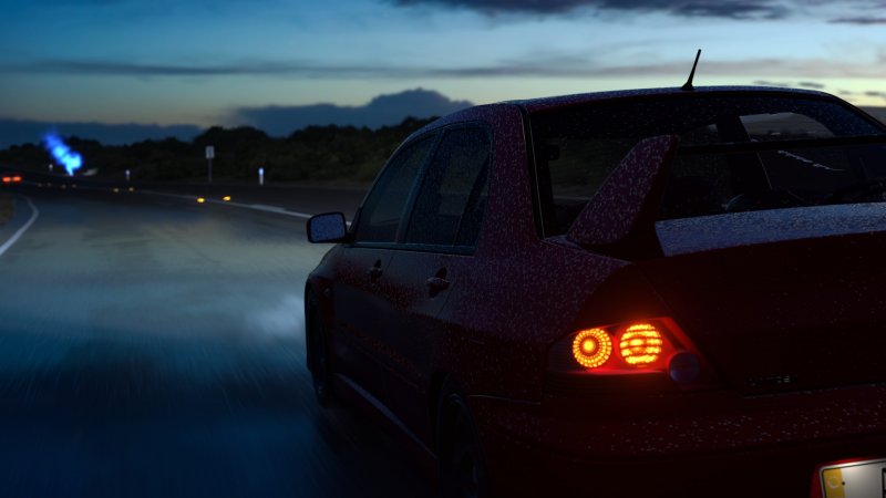 Mitsubishi Lancer 9 ночью