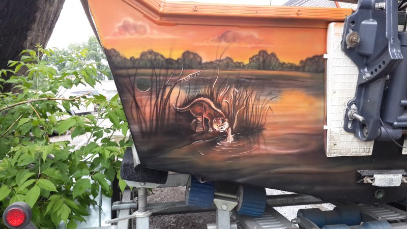 Аэрография на лодках и катерах