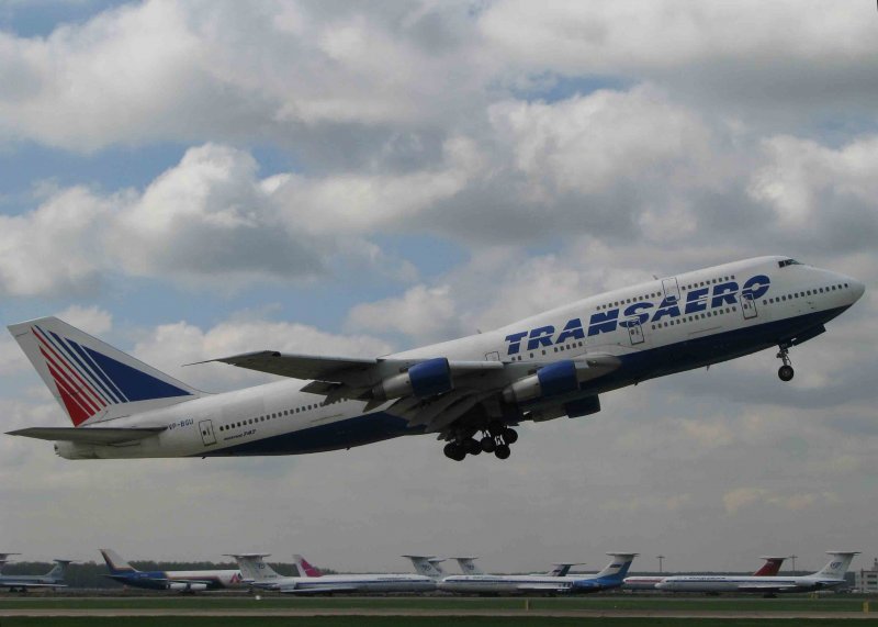 Боинг 747 Трансаэро тигр