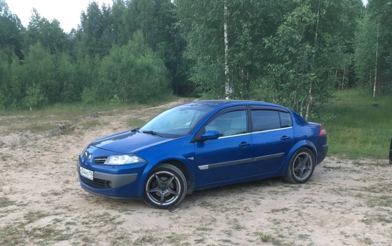 Рено Меган 2 синий тюнинг