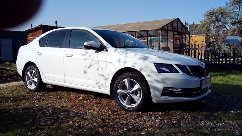 Skoda Octavia r17 белая
