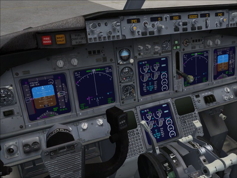 Boeing 737-800 Cockpit landing