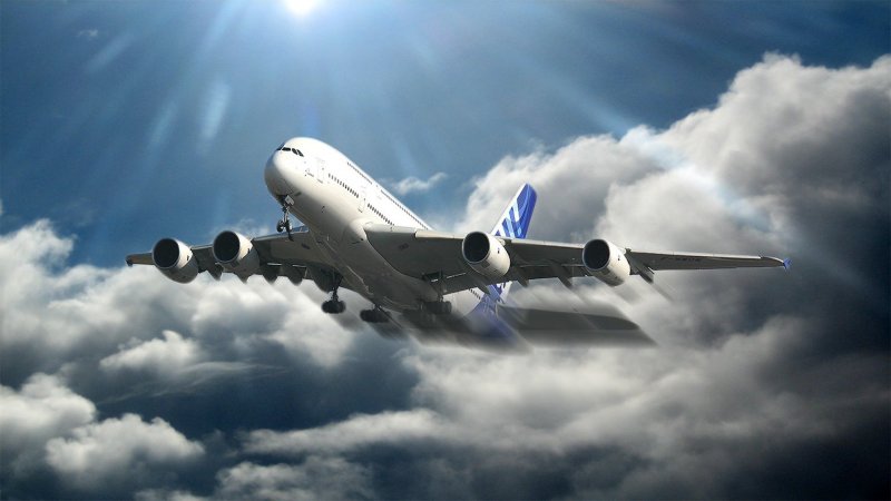 Airbus a380 в воздухе