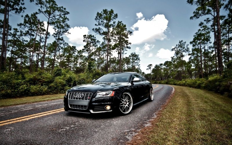 Audi s5 Black природа