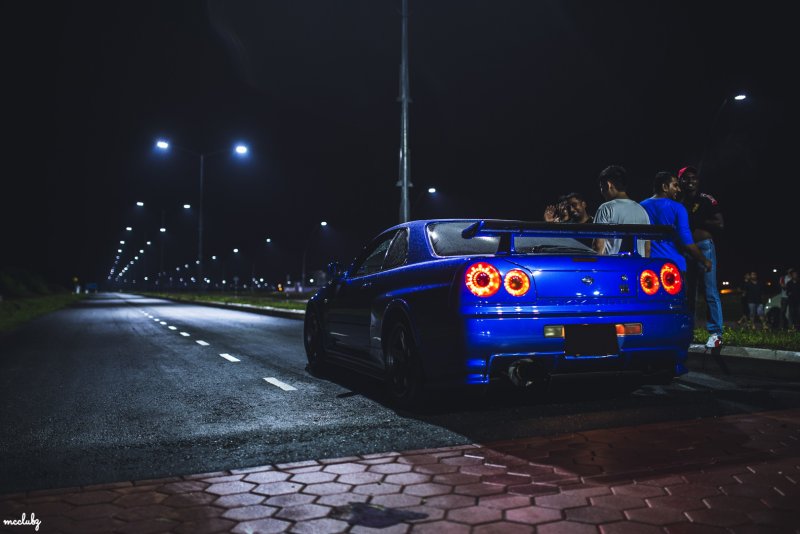 Ниссан Скайлайн r34 в Японии Street