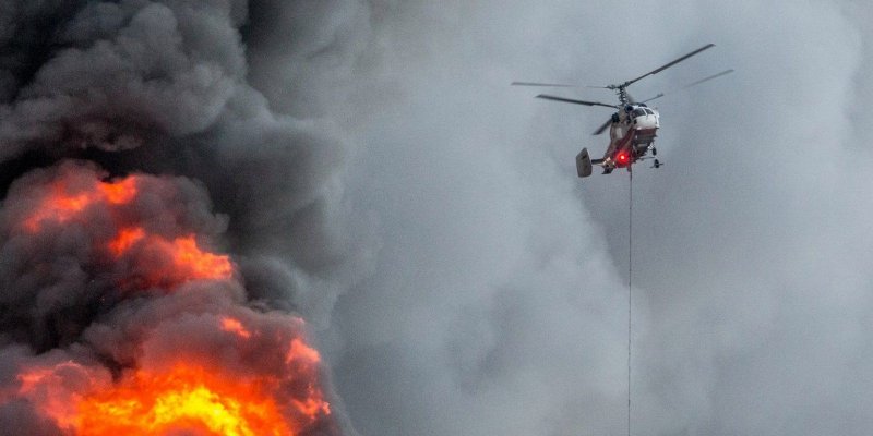 Пожарном вертолете ми-14пж