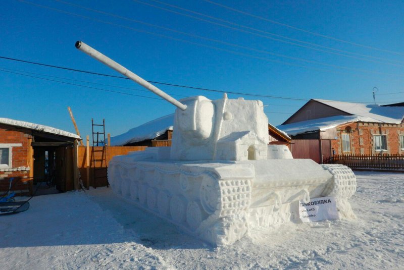 Артиллерия из снега